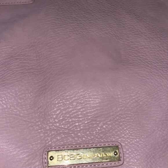 BCBGeneration Large Shoulder Crossbody Purse Bag Lavender Faux Leather - Picture 3 of 7